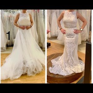 Gown with detachable skirt NEW NEVER WORN